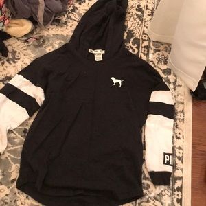 Pink hooded pullover